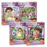 Dora the Explorer 24-Piece Jigsaw Puzzle, A Set of 4 Puzzles