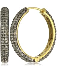 Shery Shabani "Red Carpet" Medium Diamond Hoop Earrings