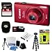 Canon PowerShot ELPH 130 IS 16.0MP Wi-Fi Digital Camera - Red + 16GB Class 10 SD Memory Card + Multi Card Reader/Writer + Replacement NB-11L Lithium-Ion Battery for Canon Powershot Cameras + Accessory Kit