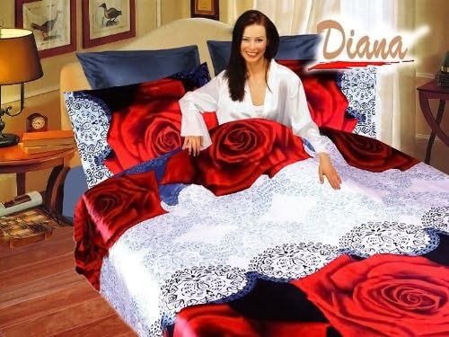 Diana - Rose - Duvet Cover Bed in Bag - Queen Bedding Set - DI282Q