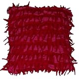 UPC 766686998788 product image for Knit Cotton Shaggy Red Pink Throw Pillow Decorative Toss Cushion | upcitemdb.com