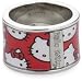 Hello Kitty by Simmons Jewelry Co. Multi Kitty Face Red Bow Black and White 13mm Ring, Size 7