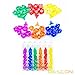 Bescon Mini Translucent Polyhedral RPG Dice Set 10MM, Small RPG Dice Set D4-D20 in Tube Packaging, Assorted Colored of 42pcs (7X6