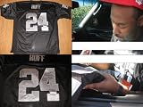 MICHAEL HUFF,OAKLAND RAIDERS,TEXAS LONGHORNS,ALSO ADDED RAIDER NATION,SIGNED AUTHENTIC JERSEY, WITH PROOF + COA