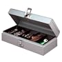 Buddy Products Petty Cash Box, Steel, 4.75 x 2.875 x 10 Inches, Gray (0516-1)