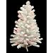 3' Pre-Lit Norway White Iridescent Artificial Christmas Tree Multi Lights H81028