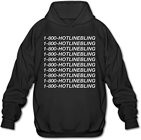 Men's Hotline Bling Drake Hoodie Black [Apparel]