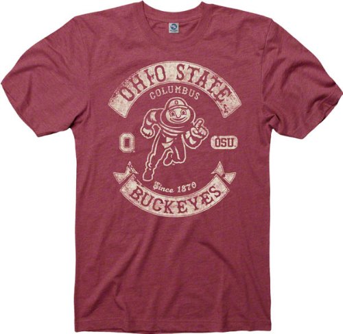 Ohio State Buckeyes Heathered Red Rockers Ring Spun T-Shirt