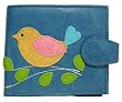 Nature Bird Bird on the Branch Design Wallet - Blue
