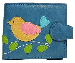Nature Bird Bird on the Branch Design Wallet - Blue