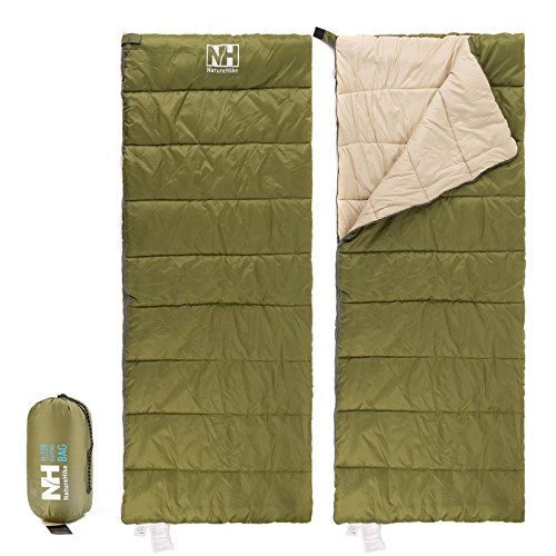 FOME Naturehike Camping Sleeping Bag Outdoor Ultralight Sleeping Bag Envelope Sleeping Bag (Army green)