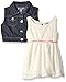 Kensie Girls' 2 Piece Lace Dress with Denim Vest