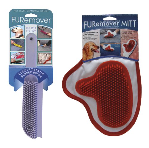 Dog Grooming Brushes:Everholder FURemover Brush and Mitt Combo (Colors Vary)