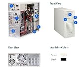 SUPERMICRO SC733I-645 e.ATX Beige Tower Chassis 645W EPS12V FDD 2 0 (4) 2 Fans System Cabinet