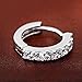 2015 New 925 Sterling Silver Rhinestones Hoop Diamond Stud Earrings for Women