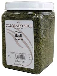 Colorado Spice Basil, Whole Domestic Large Cut, 6-Ounce Jars (Pack of 2)