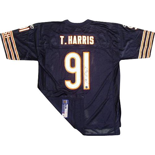 Mounted Memories Chicago Bears Tommie Harris Signed Replica Jersey