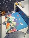 Pretty print absorbing bathroom mat 50X75 cms - Ocean Life.