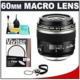 Canon EF-S 60mm f/2.8 Macro USM Lens + UV Filter + Accessory Kit for Canon  ....