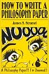 How to Write a Philosophy Paper