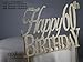 All About Details Happy 60th Birthday Cake Topper,1pc, 60th Birthday, Cake Decoration, Party Decor (Gold)