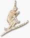 Downhill Skier Charm - 14KT Gold Jewelry
