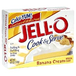 JELL-O Cook & Serve Pudding & Pie Filling, Banana, 4.6-Ounce Boxes (Pack of 24)