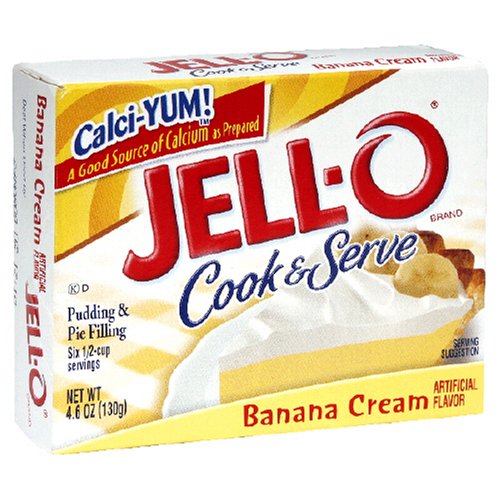 Jell-O Cook & Serve Pudding & Pie Filling, Banana, 4.6-Ounce Boxes (Pack of 24) by JELL-O