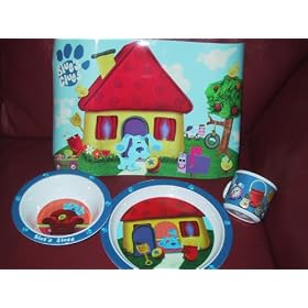 Blues Clues 4 Piece Place Setting Plate Bowl Cup Placemat Eden