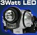 Sports : 3Watt LED Stirnlampe Kopflampe SOS+ES-MODE Taschenlampe original ELECSA 1133