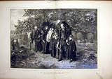 1872 Holl Funeral Resurection Life Death Cemetery Print