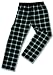 Green White Plaid check Fashion flannel pants with elastic waist 100% cotton available in 8 sizes and 28 colors