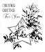 Vintage Christmas Card Rubber Stamp WM