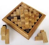 Keops Pyramide - 3D Puzzle - Denkspiel - Knobelspiel - Geduldspiel aus Holz - 