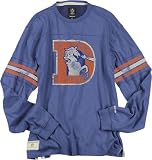 Reebok Denver Broncos Royal Vintage Applique Throwback Shirt (L=44)