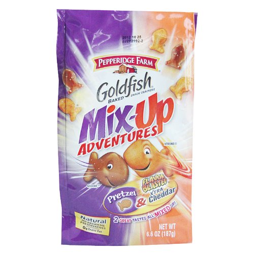Pepperidge Farm Goldfish, MixUp Adventures Pretzel & Flavor Blasted Xtra Cheddar, 6.6ounce bag
