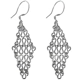 Cascading Tapestry Sterling Silver Dangle Earrings