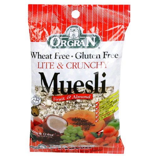 OrgraN Light and Crunchy Muesli, Fruit & Almond, 17.6-Ounce Packages (Pack of 10) by OrgraN