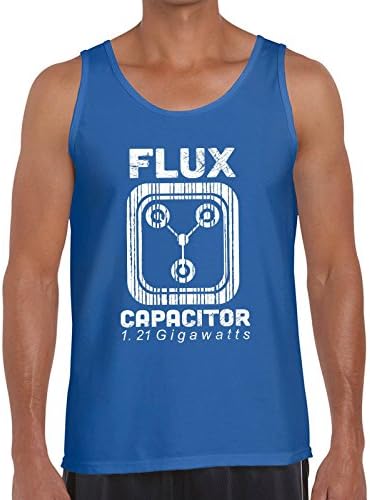 Flux Capacitor Tank Top Printasaurus Royal-Blue M