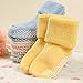 Tdeal 5 Pack Baby Toddler Sock Anti Slip Non-skid Sole Turn Cuff Ankle Cotton Socks
