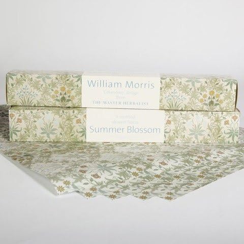 The Master Herbalist William Morris Celandine Design 2 Pack Summer Blossom Scented Drawer Liners