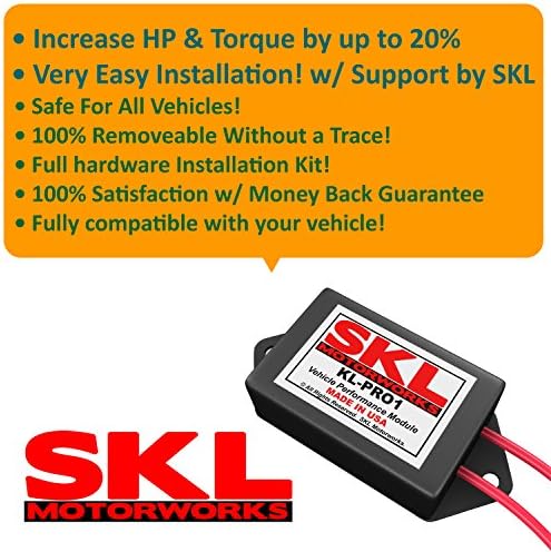 SKL Motorworks Performance Chip KL-PRO1 for Jeep Cherokee Sport 4-Door 4WD 4.0L I6 190HP 5-speed Manual Transmission Aftermarket Racing Performance Parts - Increase HP + Fuel Economy MPG Gas Saver