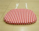 Dining Seat Chair Cushion Pad GINGHAM RED mbf