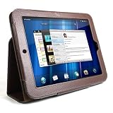 read full review Portfolio Leather Case Cover for HP Touchpad - BROWN with Screen Protector