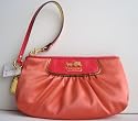 Authentic Coach Amanda Satin Capacity Large Wristlet 42032 Coral Pink