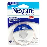 Nexcare Absolute Waterproof 1-Inch Wide Tape, 5-Yard Roll (Pack of 6)