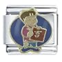 Chinese Boy & Menu Italian Charms Bracelet Link