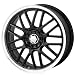 Sacchi S25 (Series 225) Black with Machined Lip - 18 x 7.5 Inch Wheel