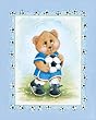 Sports Bear Soccer Star - Too Cute! Nursery and Childrens Wall Art Gift - Decor