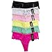 6pk Women's Stretch Floral Lace Thong Underwear Sexy Soft Panties